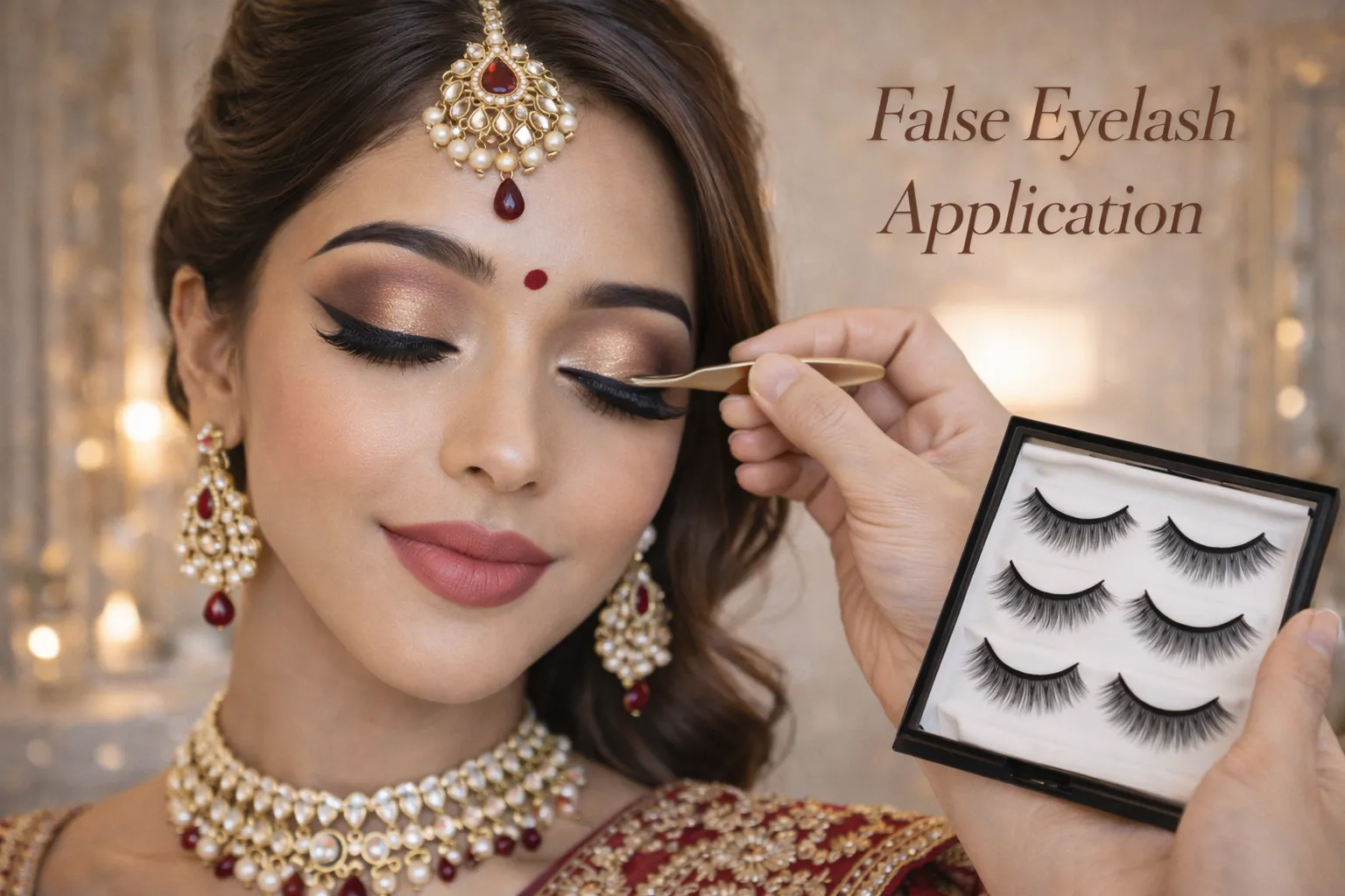 False Eyelash Application