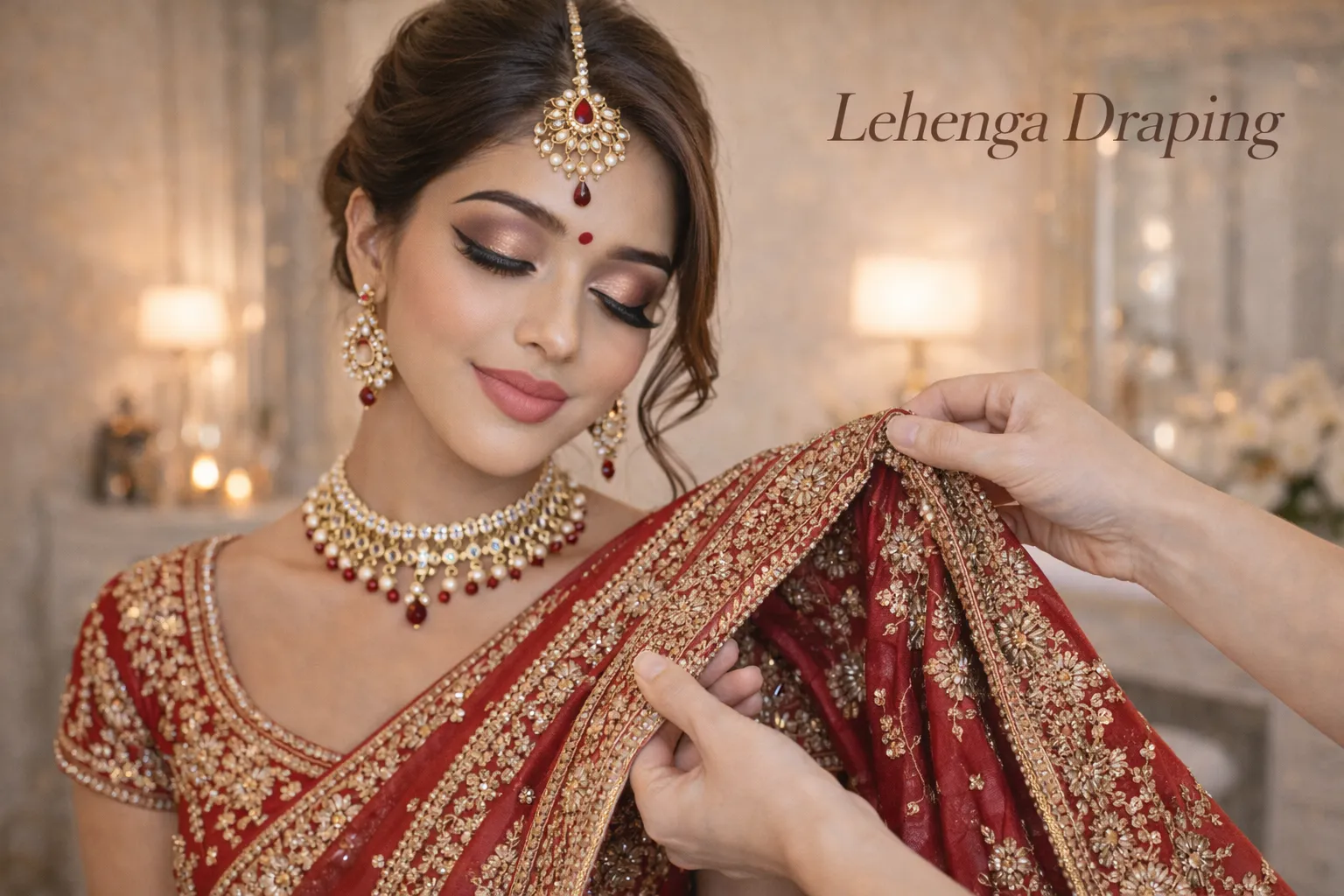 Lehenga Draping